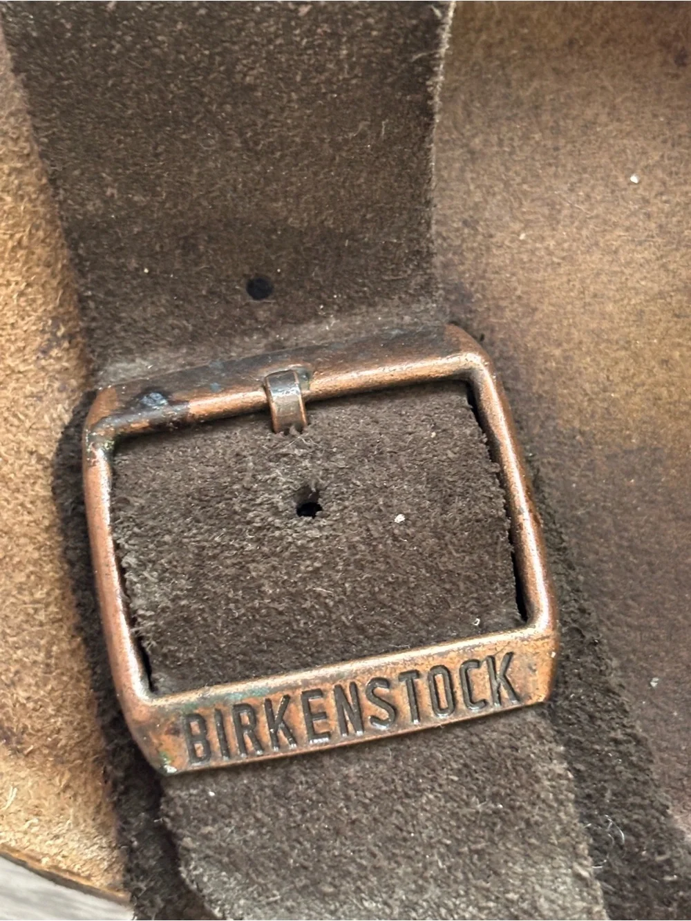 Birkenstock Arizona Suede Double Strap Sandals in Brown